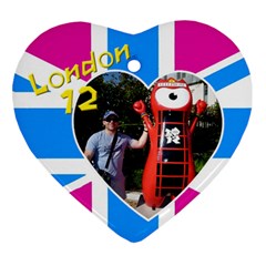  London Heart Ornament (2 sided) - Heart Ornament (Two Sides)