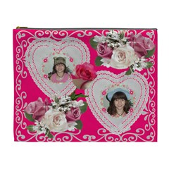 Hearts and Roses Cosmetic Bag (XL)