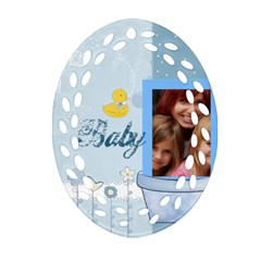 baby - Oval Filigree Ornament (Two Sides)