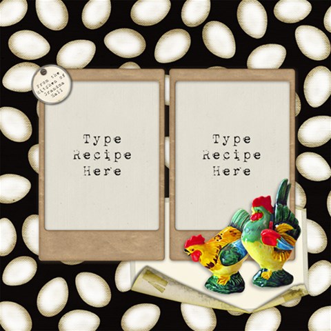 Recipe Scrapbook Page By Janet 12 x12  Scrapbook Page - 1