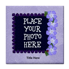 Purple Ladybugs Tile Coaster