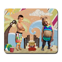 Summer beach mouse pad - Large Mousepad