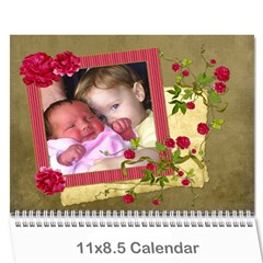 2024 Shabby Rose - Wall Calendar 11x8.5 (12 Mths) - Wall Calendar 11  x 8.5  (12-Months)