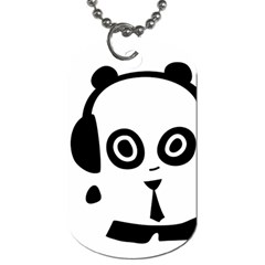 Headphones Panda Dog Tag - Dog Tag (One Side)