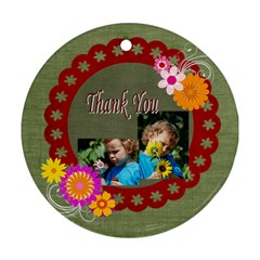 thank you - Round Ornament (Two Sides)