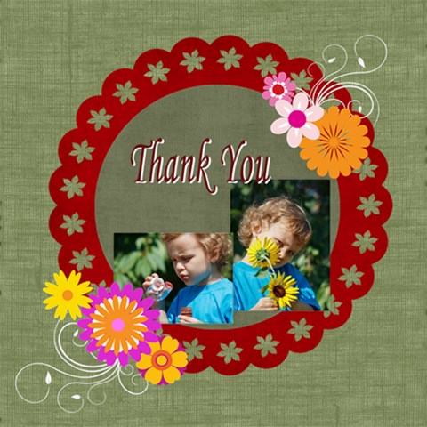 Thank You By Jacob 8 x8  Scrapbook Page - 1