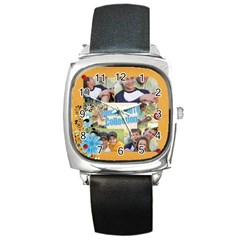 family - Square Metal Watch