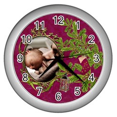ShabbyChristmas Vol1 - Wall Clock (Silver) 