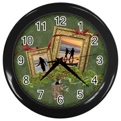 ShabbyChristmas Vol1 - Wall Clock(Black)  - Wall Clock (Black)