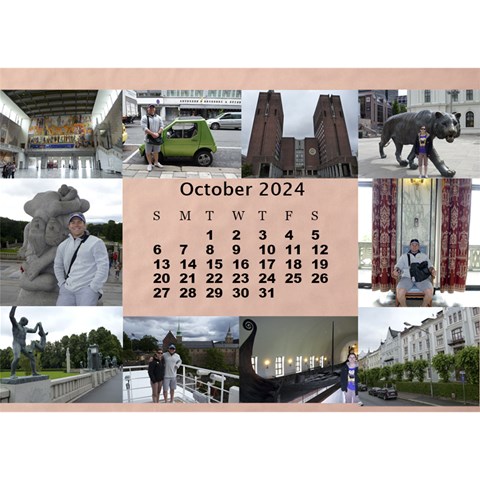 Our Travels Desktop 8 5x6  Calendar By Deborah Oct 2024