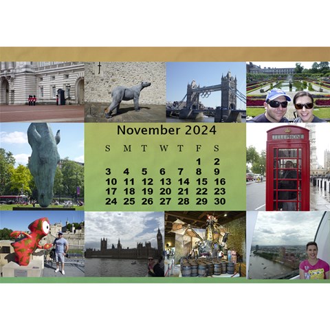 Our Travels Desktop 8 5x6  Calendar By Deborah Nov 2024