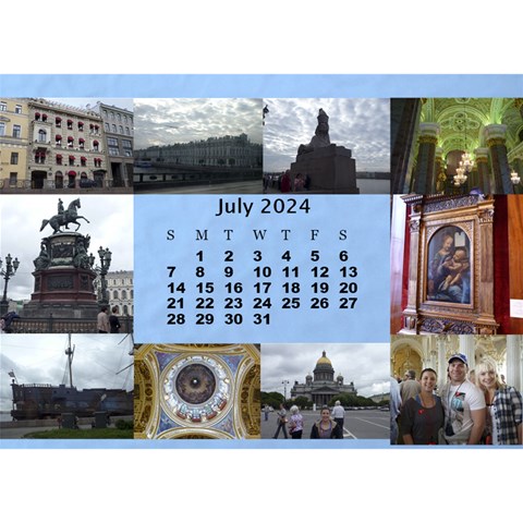 Our Travels Desktop 8 5x6  Calendar By Deborah Jul 2024