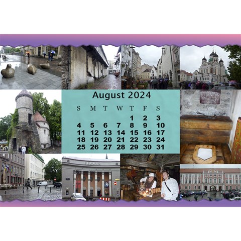 Our Travels Desktop 8 5x6  Calendar By Deborah Aug 2024