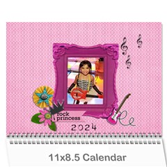 Wall Calendar (11 x 8.5) - My Rock Princess - Wall Calendar 11  x 8.5  (12-Months)
