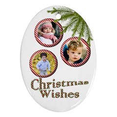 Christmas wishes Oval Ornament - Ornament (Oval)