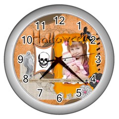 halloween - Wall Clock (Silver)