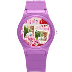 mothers day - Round Plastic Sport Watch (S)
