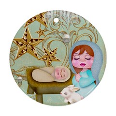 Little Jesus Double Sided Ornament - Round Ornament (Two Sides)