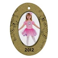 Gold Oval 2012 Ornament - Ornament (Oval)