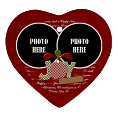 Christmas Clusters Heart Ornament 1 - Ornament (Heart)