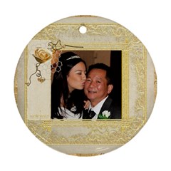 Je Taime Daddy single sided ornament - Ornament (Round)