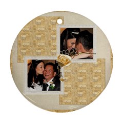 Je Taime Daddy 2 single sided ornament - Ornament (Round)