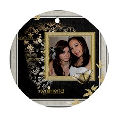 L amour  2 single sided ornament - Ornament (Round)