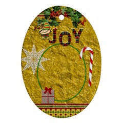 Joy Oval Ornament - Ornament (Oval)