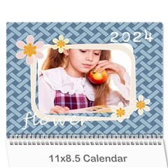 flower theme 2024 - Wall Calendar 11  x 8.5  (12-Months)