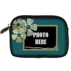 Covered in Teal Camera Case 2 - Digital Camera Leather Case