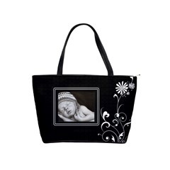 Black/White Classic Shoulder Handbag