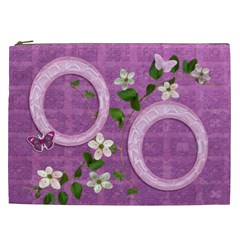 Spring flower floral purple Cosmetic Case XXL - Cosmetic Bag (XXL)