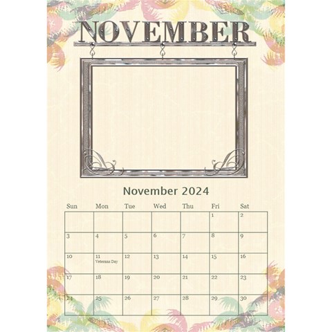Pretty Desktop Calendar 6 x8 5  By Lil Nov 2024