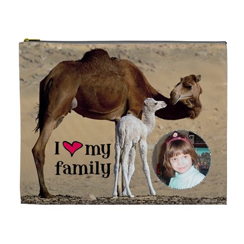 Camel Cosmetic Bag (xl) By Kim Blair Front