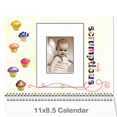 Cupcake Lemon Frosting 2024 Calendar - Wall Calendar 11  x 8.5  (12-Months)