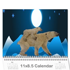 Animal calendar - Wall Calendar 11  x 8.5  (12-Months)