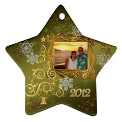 Gold 2023 star Christmas ornament - Ornament (Star)