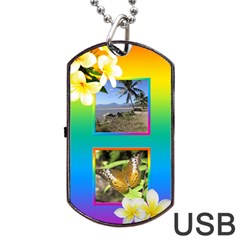 Tropical Dog Tag USB Flash - Dog Tag USB Flash (One Side)