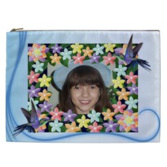 flower and humming bird cosmetic Bag (XXL) 2 sides