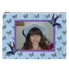 Butterflies and humming birds cosmetic Bag (XXL) 2 sides