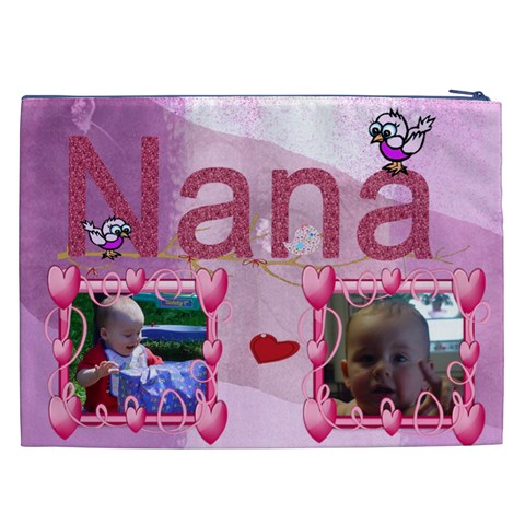Pink Nana Cosmetic Bag (xxl) 2 Sides By Kim Blair Back