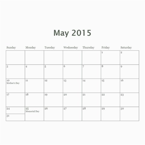 All Occassion 2015 Calendar By Kim Blair Oct 2015