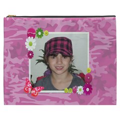 Pink Camo Cosmetic Bag (XXXL) 2 sides