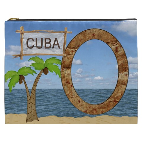Cuba Xxxl Cosmetic Bag By Lil Front