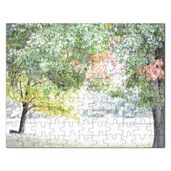 Jigsaw Puzzle - Fall Trees - Jigsaw Puzzle (Rectangular)