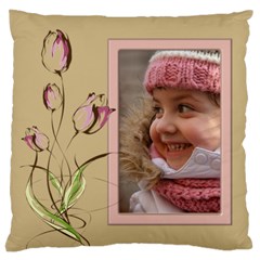 Tulip in Pink Large Cushion Case (2 sided) - Large Cushion Case (Two Sides)