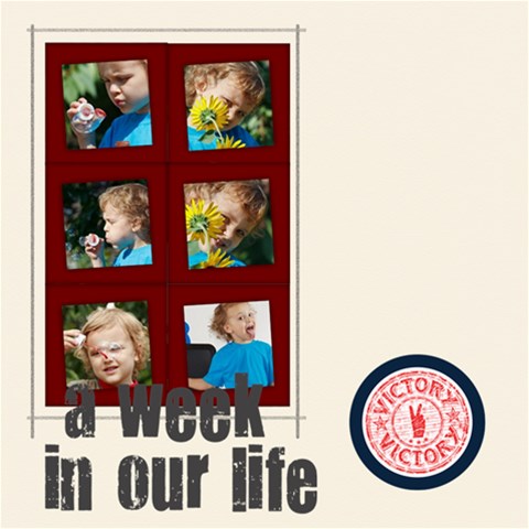 A Week In Our Life By Jacob 8 x8  Scrapbook Page - 1