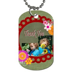 thank you - Dog Tag (One Side)