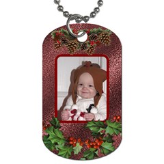 Christmas Holly 2-sided Dog Tag - Dog Tag (Two Sides)