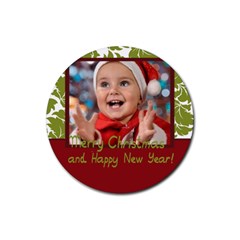 xmas - Rubber Round Coaster (4 pack)